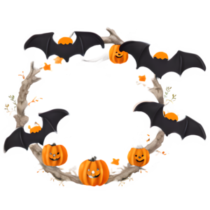 Halloween Freebie - Bat Wreath Clip Art - Halloween Witch
