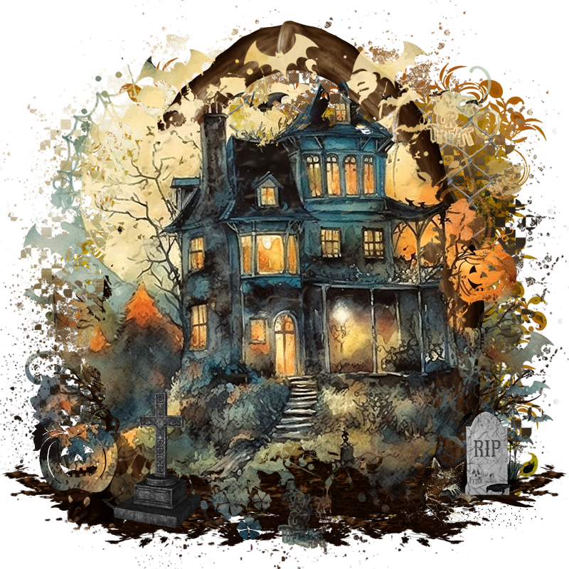 Halloween Theme Frame 850 x 850 @ Copyright Designs by Forte