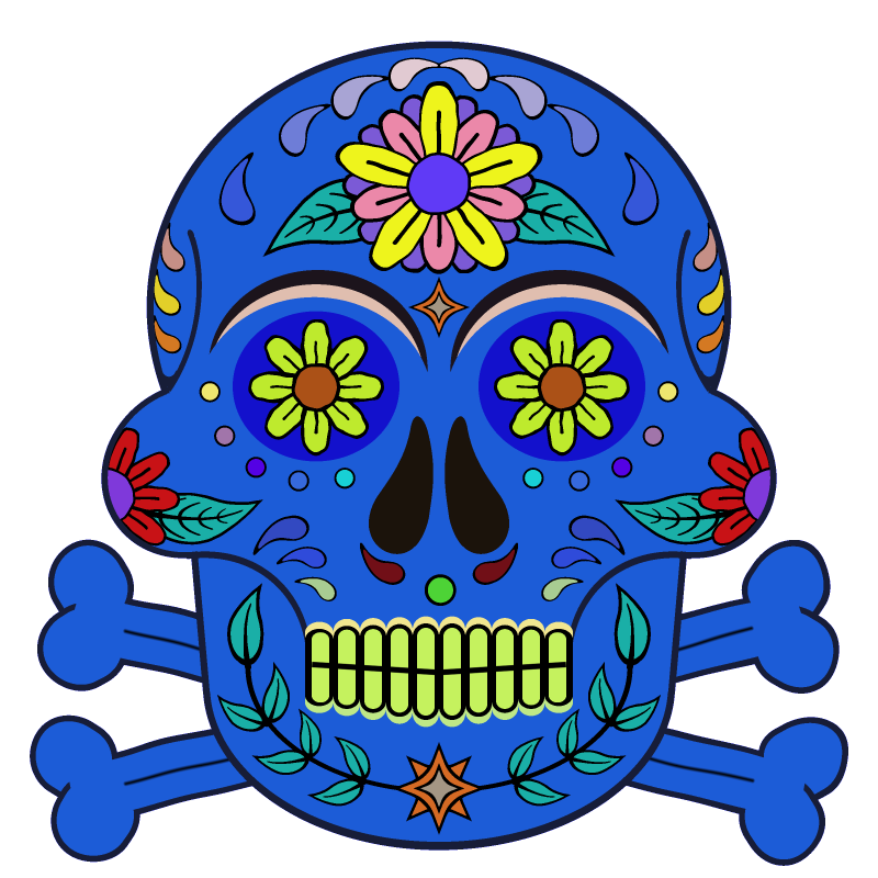 Day of the Dead Clip Art 800 x 800 - Copyright Designs by Forte