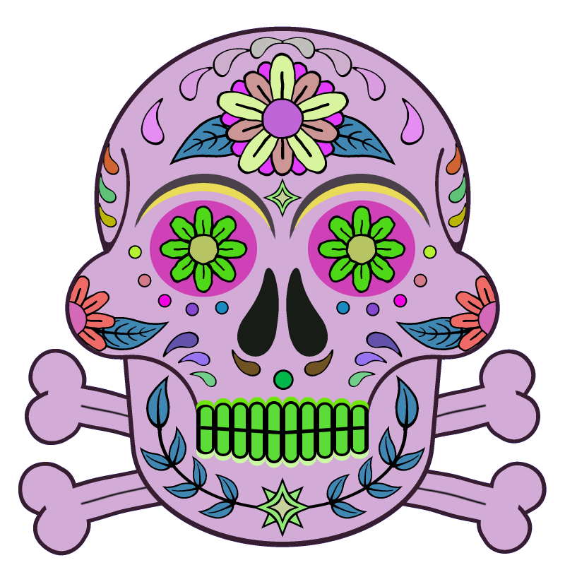 Day of the Dead Clip Art 800 x 800 - Copyright Designs by Forte