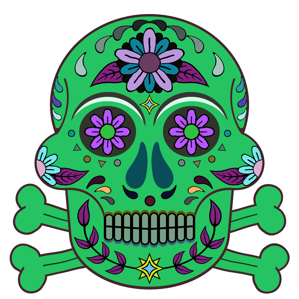 Day of the Dead Clip Art 800 x 800 - Copyright Designs by Forte