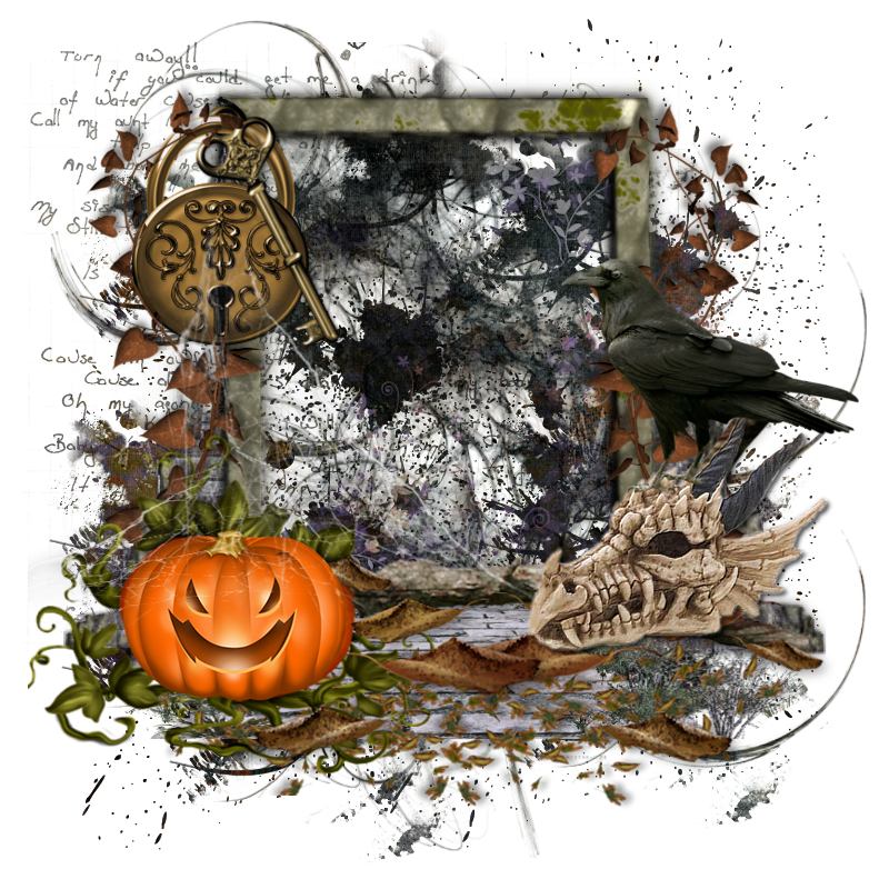 Halloween cluster Frame 800 x 800 - Copyright Designs by Forte