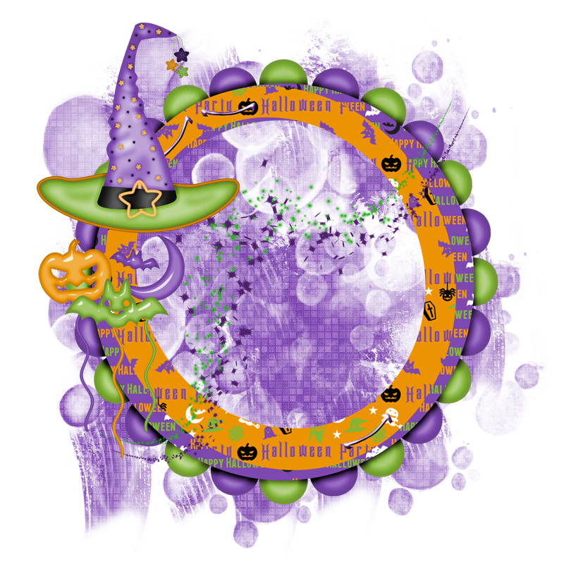 Halloween Cluster Frame 800 x 800 - Copyright Designs by Forte