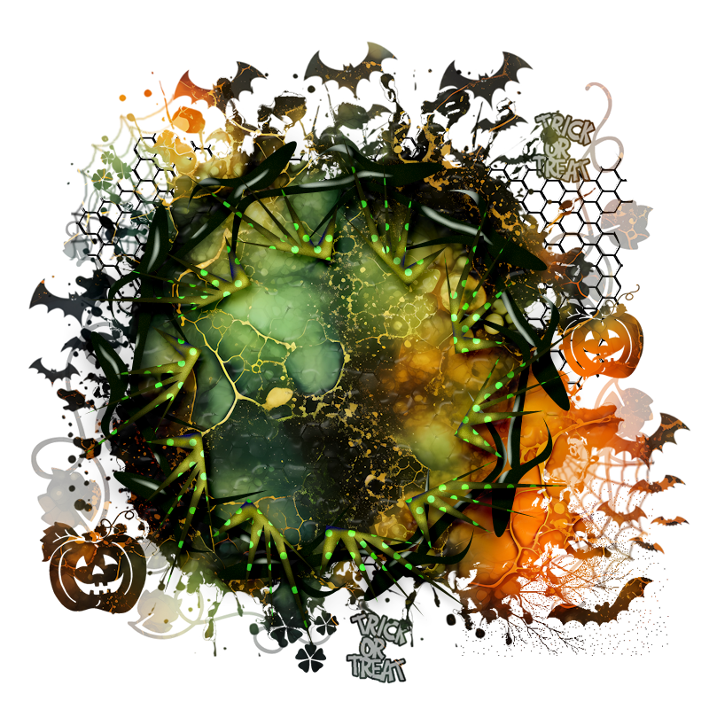 Halloween Cluster Frame 800 x 800 - Copyright Designs by Forte