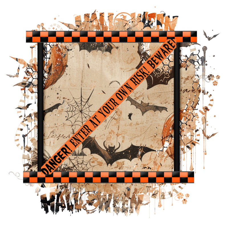 Halloween Cluster Frame 800 x 800 - Copyright Designs by Forte