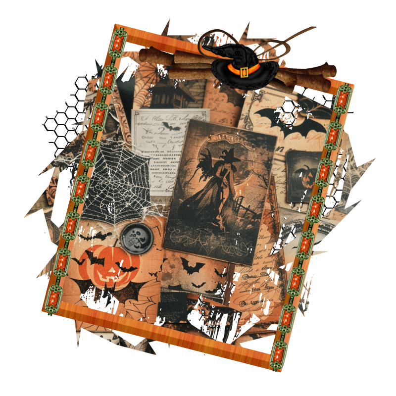 Halloween Cluster Frame 800 x 800 - Copyright Designs by Forte