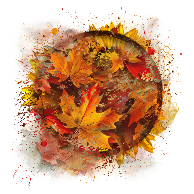 Fall Cluster Frame 800 x 800 - Copyright Designs by Forte