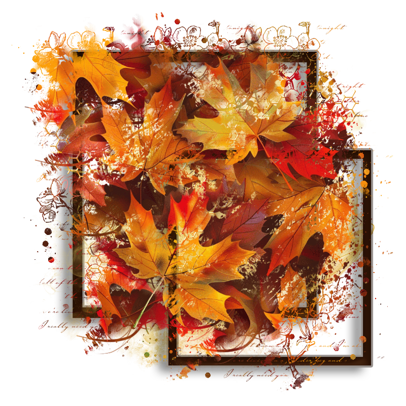 Fall Cluster Frame 800 x 800 - Copyright Designs by Forte