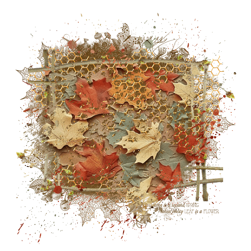 Fall Cluster Frame 800 x 800 - Copyright Designs by Forte