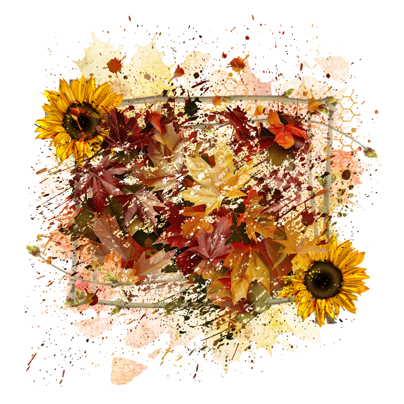 Fall Cluster Frame 800 x 800 - Copyright Designs by Forte