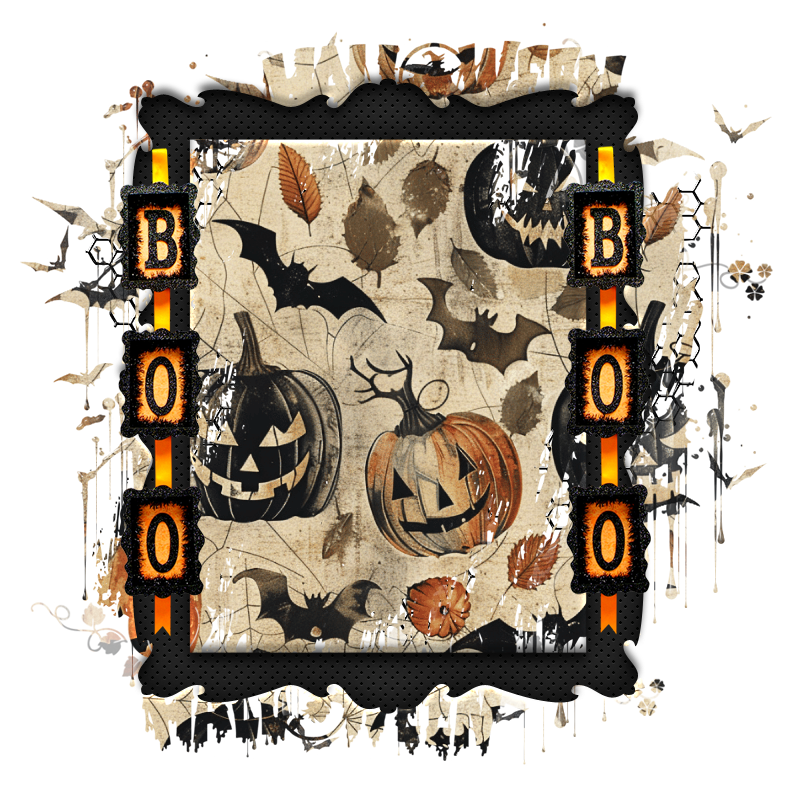 Halloween Cluster Frame 800 x 800 - Copyright Designs by Forte