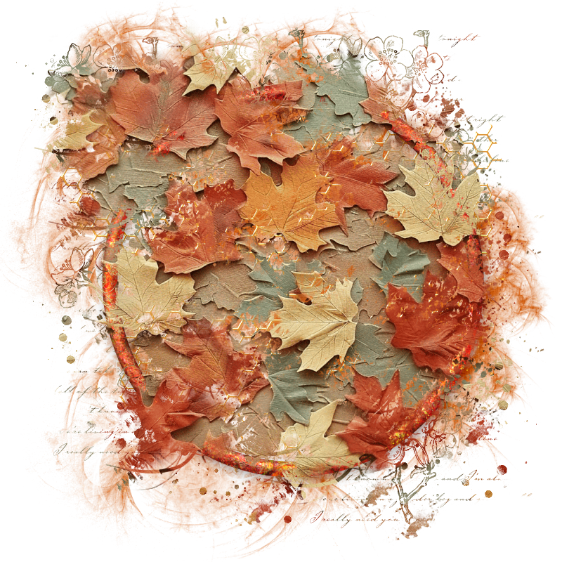 Fall Cluster Frame 800 x 800 - Copyright Designs by Forte