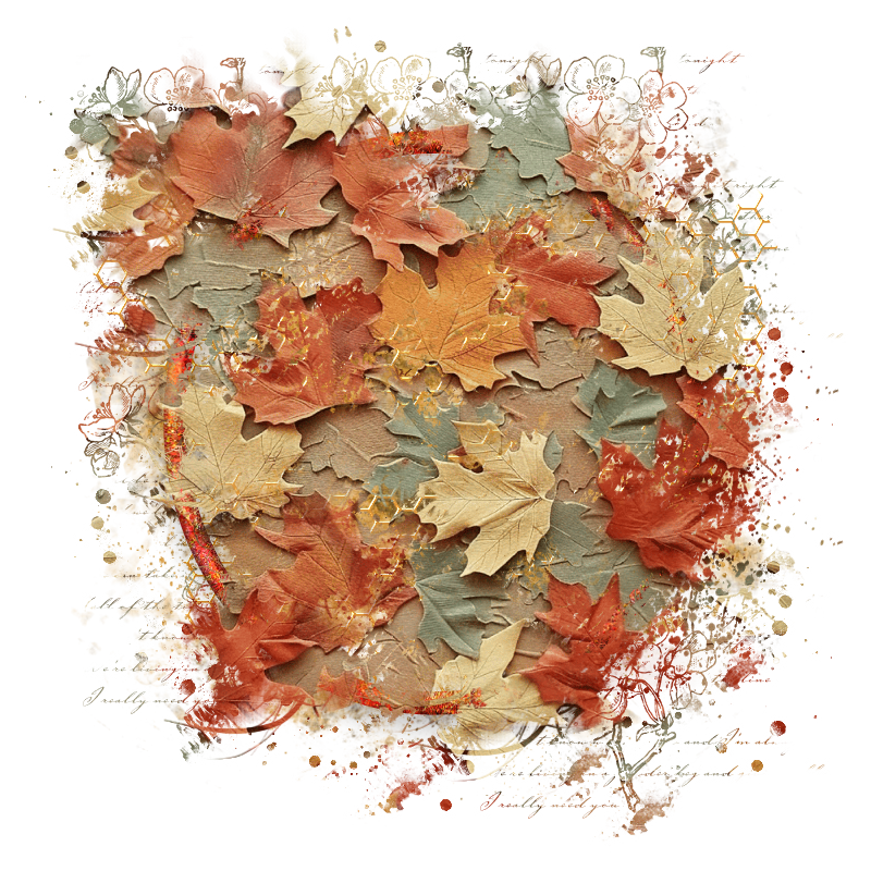 Fall Cluster Frame 800 x 800 - Copyright Designs by Forte