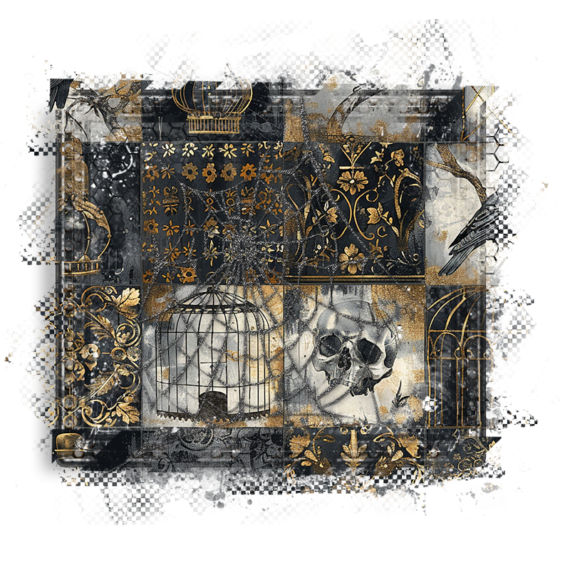 Halloween Cluster Frame 800 x 800 - Copyright Designs by Forte