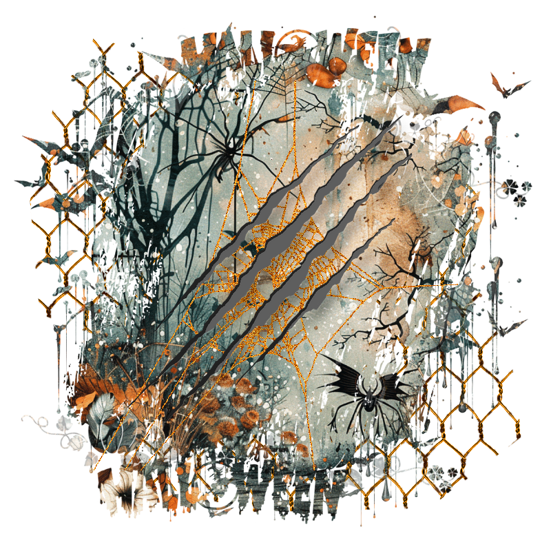 Halloween Cluster Frame 800 x 800 - Copyright Designs by Forte