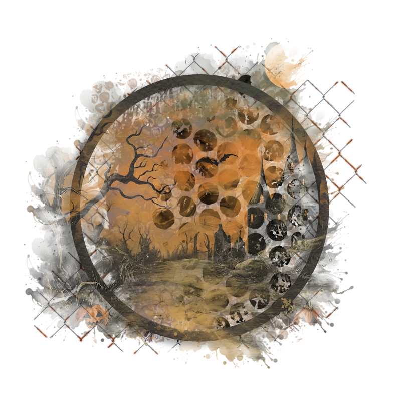 Halloween Cluster Frame 800 x 800 - Copyright Designs by Forte