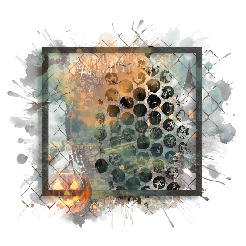 Halloween Cluster Frame 800 x 800 - Copyright Designs by Forte