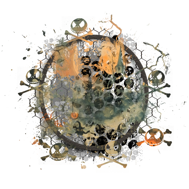Halloween Cluster Frame 800 x 800 - Copyright Designs by Forte