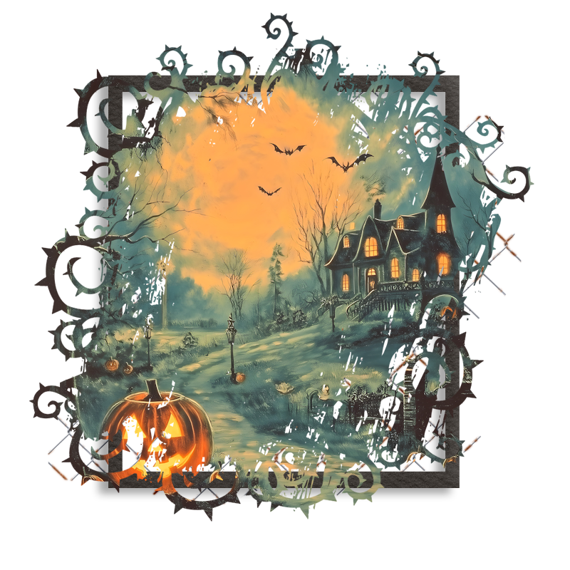 Halloween Cluster Frame 800 x 800 - Copyright Designs by Forte