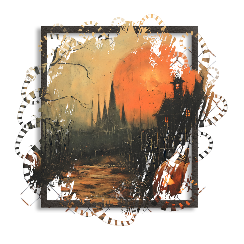 Halloween Cluster Frame 800 x 800 - Copyright Designs by Forte