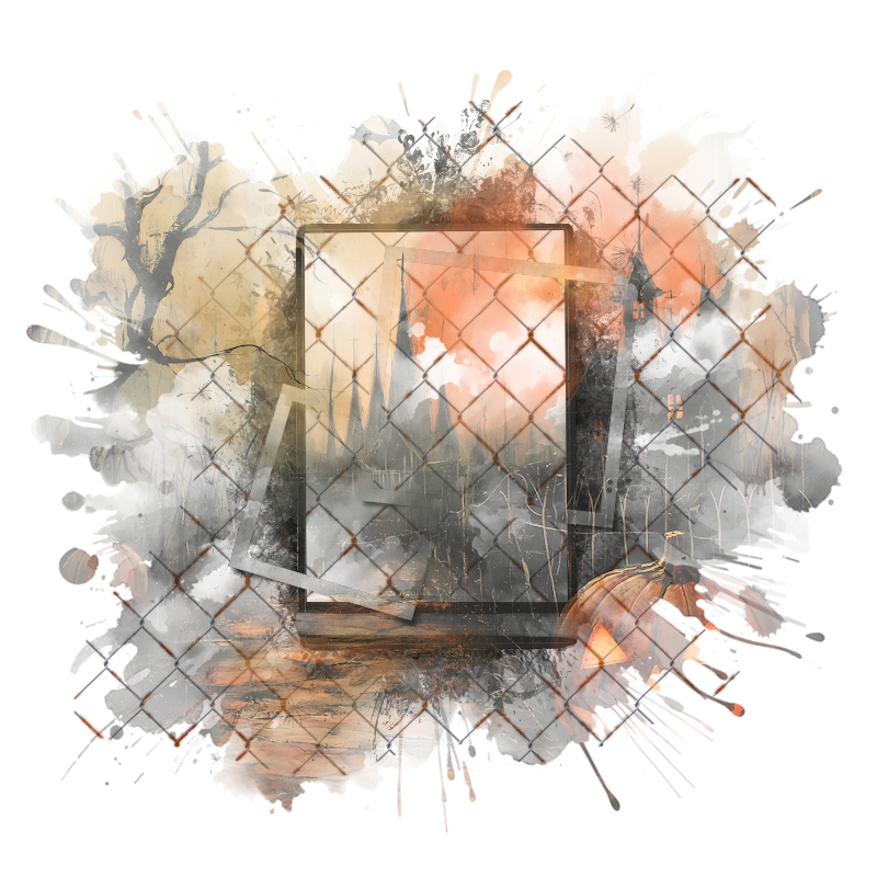 Halloween Cluster Frame 800 x 800 - Copyright Designs by Forte