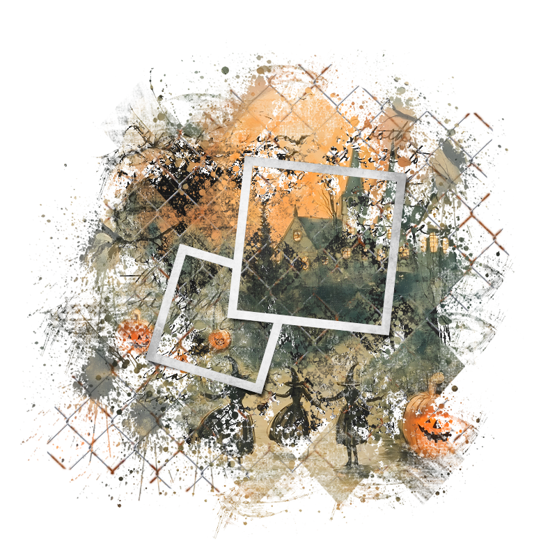 Halloween Cluster Frame 800 x 800 - Copyright Designs by Forte