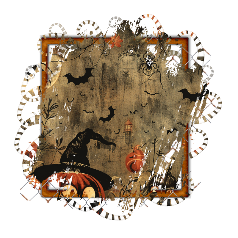 Halloween Cluster Frame 800 x 800 - Copyright Designs by Forte
