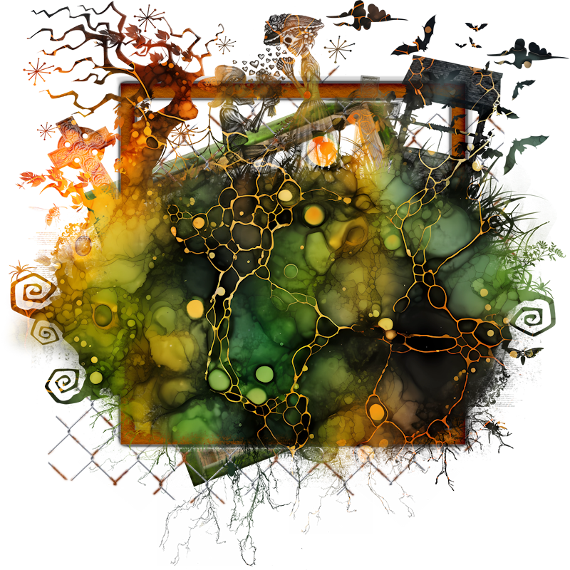 Halloween Cluster Frame 800 x 800 - Copyright Designs by Forte