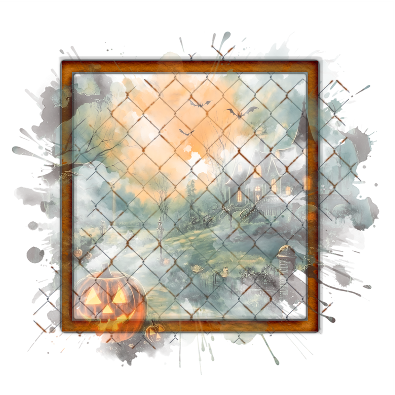 Halloween Cluster Frame 800 x 800 - Copyright Designs by Forte