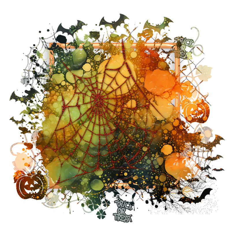 Halloween Cluster Frame 800 x 800 - Copyright Designs by Forte