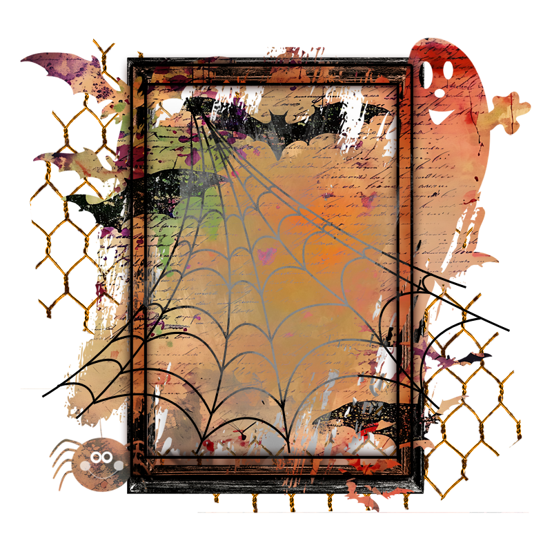 Halloween Cluster Frame 800 x 800 - Copyright Designs by Forte