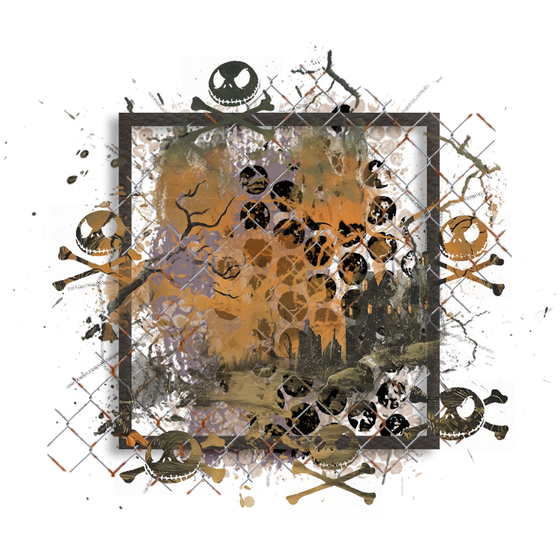 Halloween Cluster Frame 800 x 800 - Copyright Designs by Forte