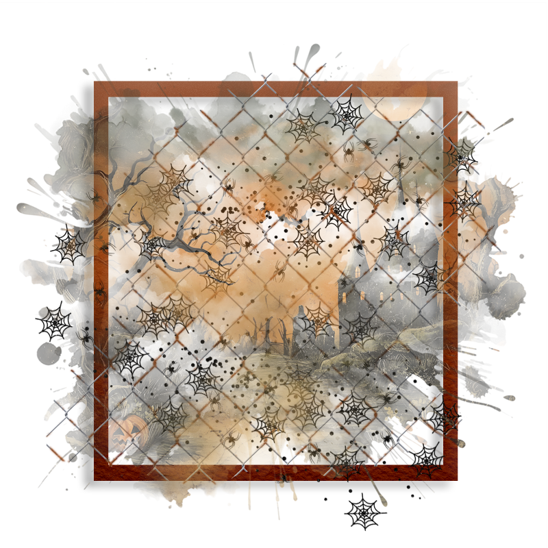 Halloween Cluster Frame 800 x 800 - Copyright Designs by Forte