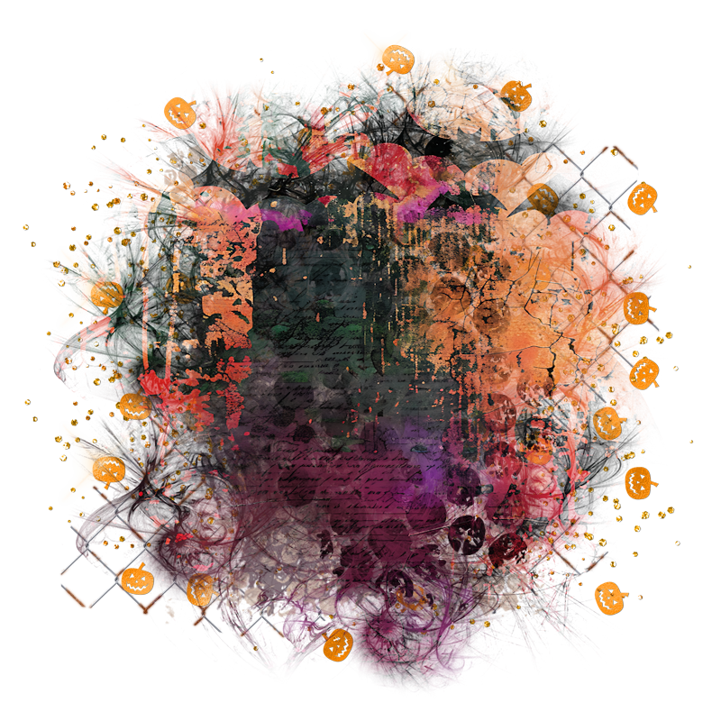 Halloween Cluster Frame 800 x 800 - Copyright Designs by Forte