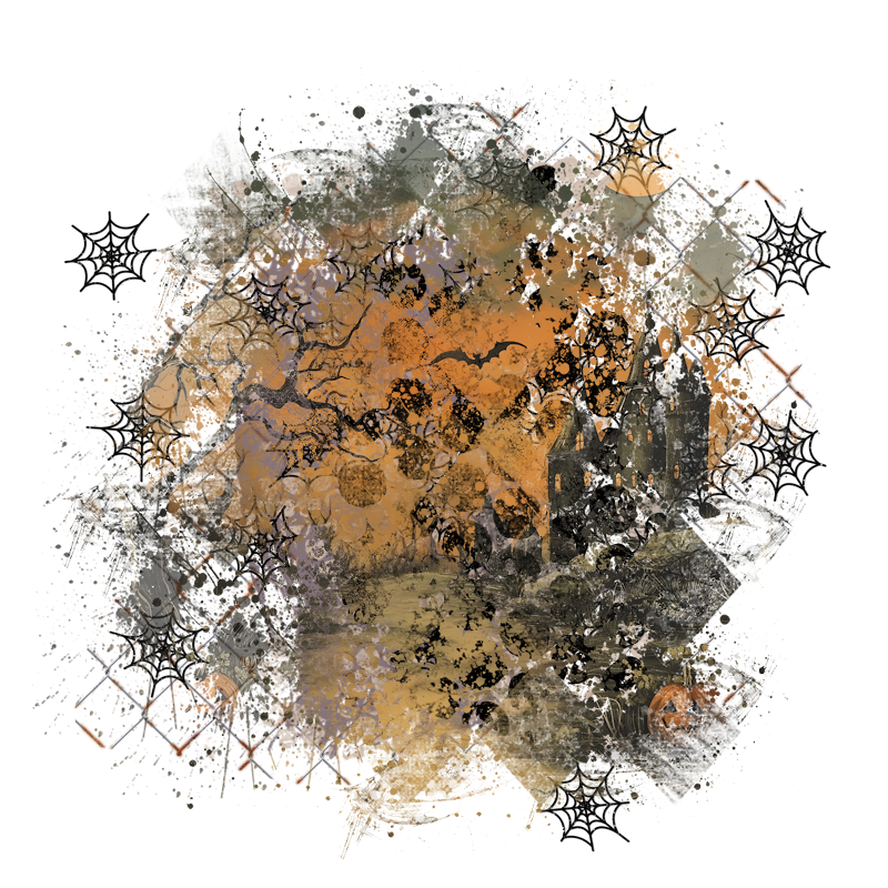 Halloween Cluster Frame 800 x 800 - Copyright Designs by Forte