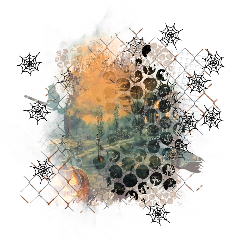 Halloween Cluster Frame 800 x 800 - Copyright Designs by Forte