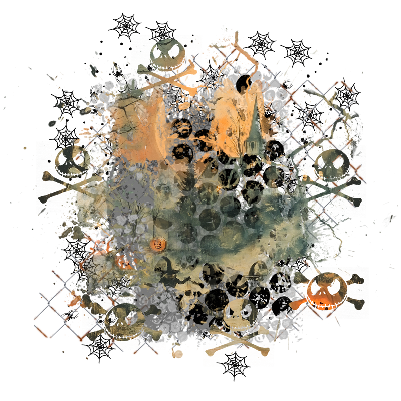 Halloween Cluster Frame 800 x 800 - Copyright Designs by Forte