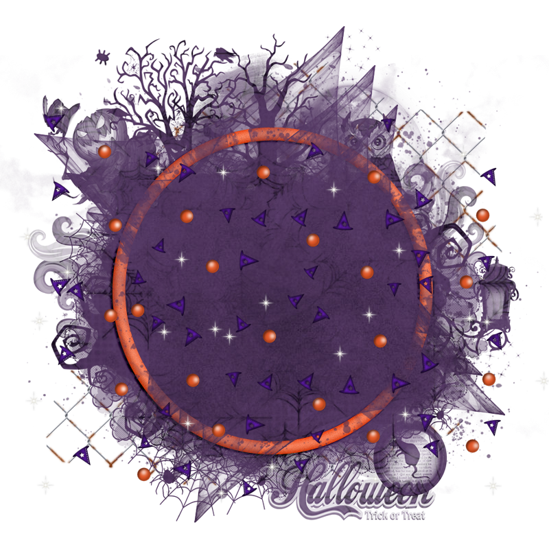 Halloween Cluster Frame 800 x 800 - Copyright Designs by Forte