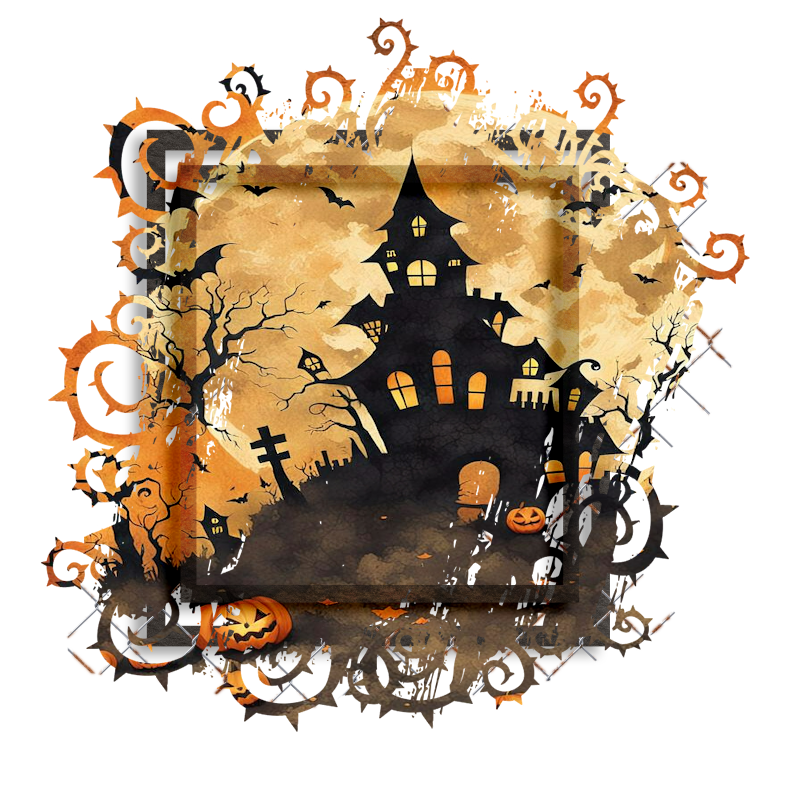 Halloween Cluster Frame 800 x 800 - Copyright Designs by Forte