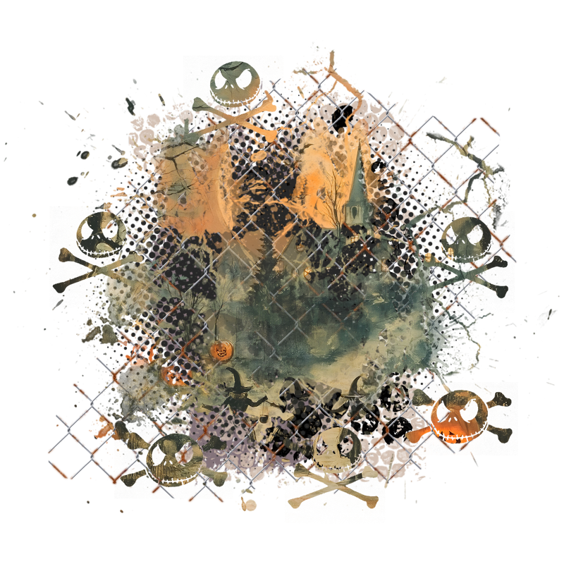 Halloween Cluster Frame 800 x 800 - Copyright Designs by Forte