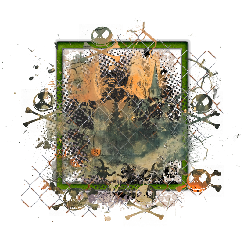 Halloween Cluster Frame 800 x 800 - Copyright Designs by Forte