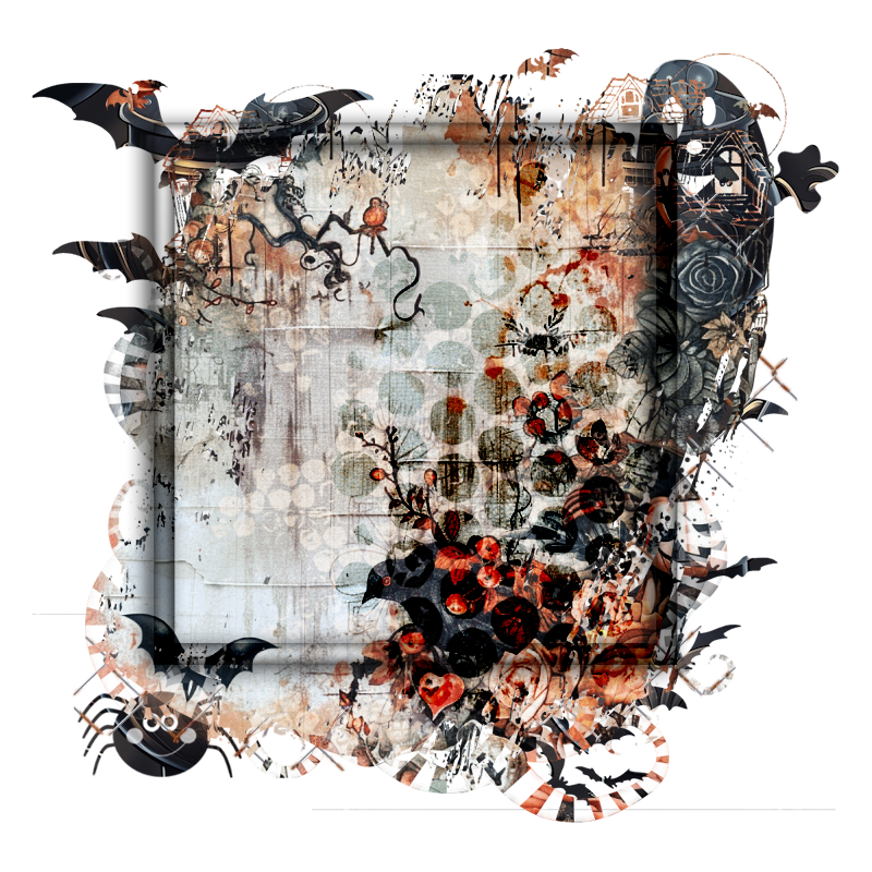Halloween Cluster Frame 800 x 800 - Copyright Designs by Forte