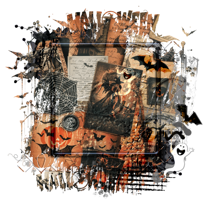 Halloween Cluster Frame 800 x 800 - Copyright Designs by Forte
