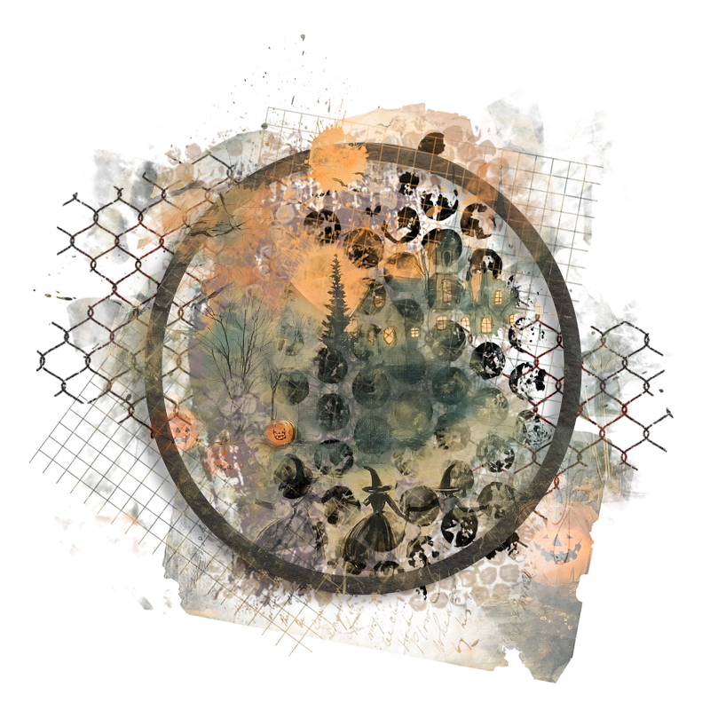 Halloween Cluster Frame 800 x 800 - Copyright Designs by Forte