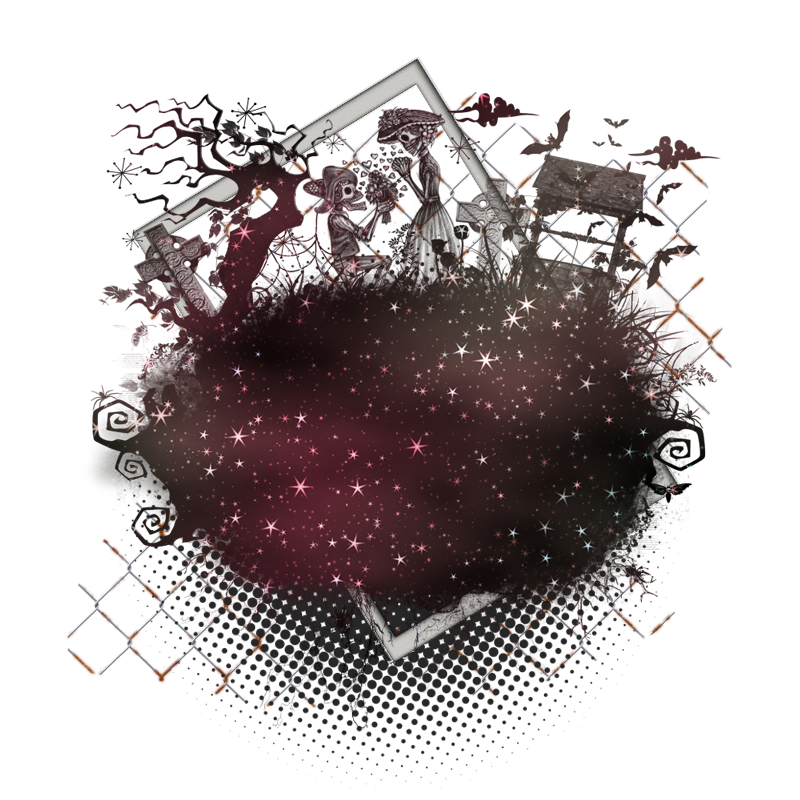 Halloween Cluster Frame 800 x 800 - Copyright Designs by Forte