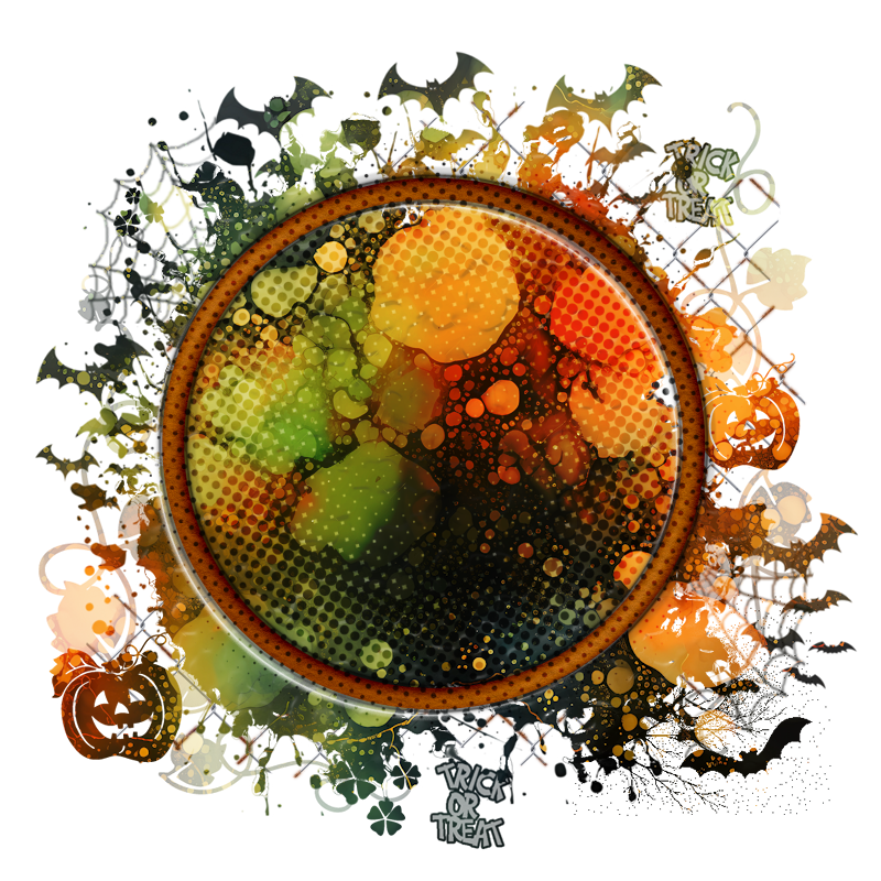 Halloween Cluster Frame 800 x 800 - Copyright Designs by Forte