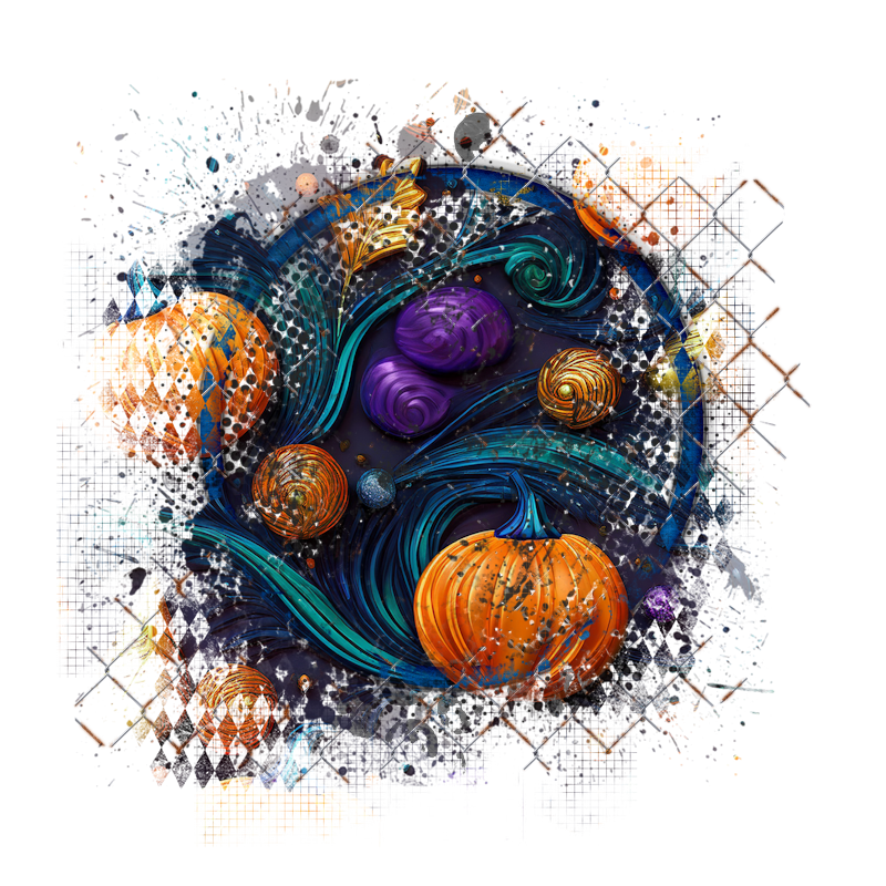 Halloween Cluster Frame 800 x 800 - Copyright Designs by Forte