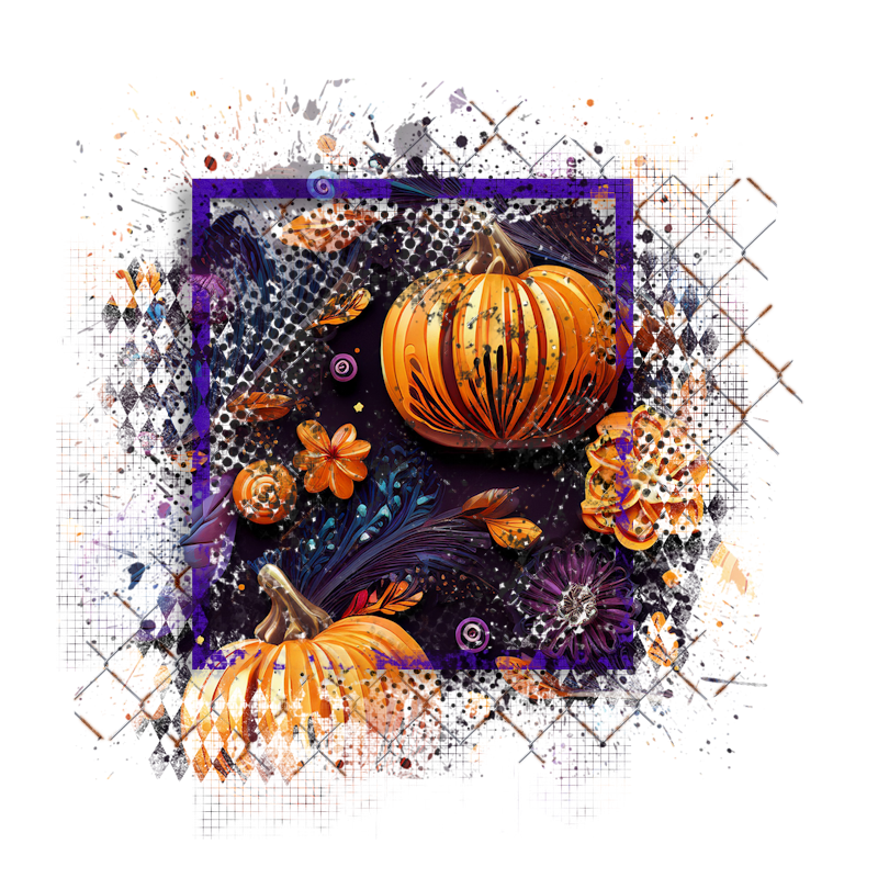 Halloween Cluster Frame 800 x 800 - Copyright Designs by Forte