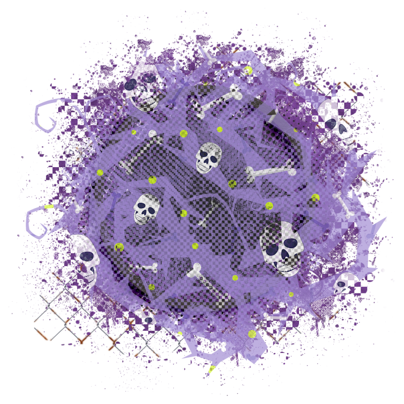 Halloween Cluster Frame 800 x 800 - Copyright Designs by Forte