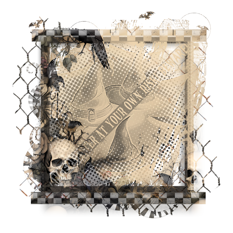 Halloween Cluster Frame 800 x 800 - Copyright Designs by Forte
